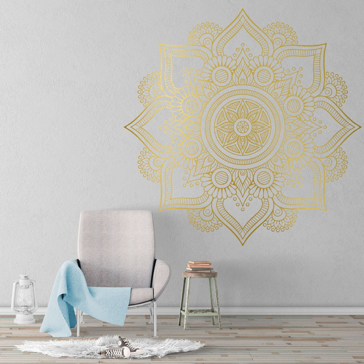 Sacred Geometry Mandala Wall Decal: Boho Vinyl Wall Art