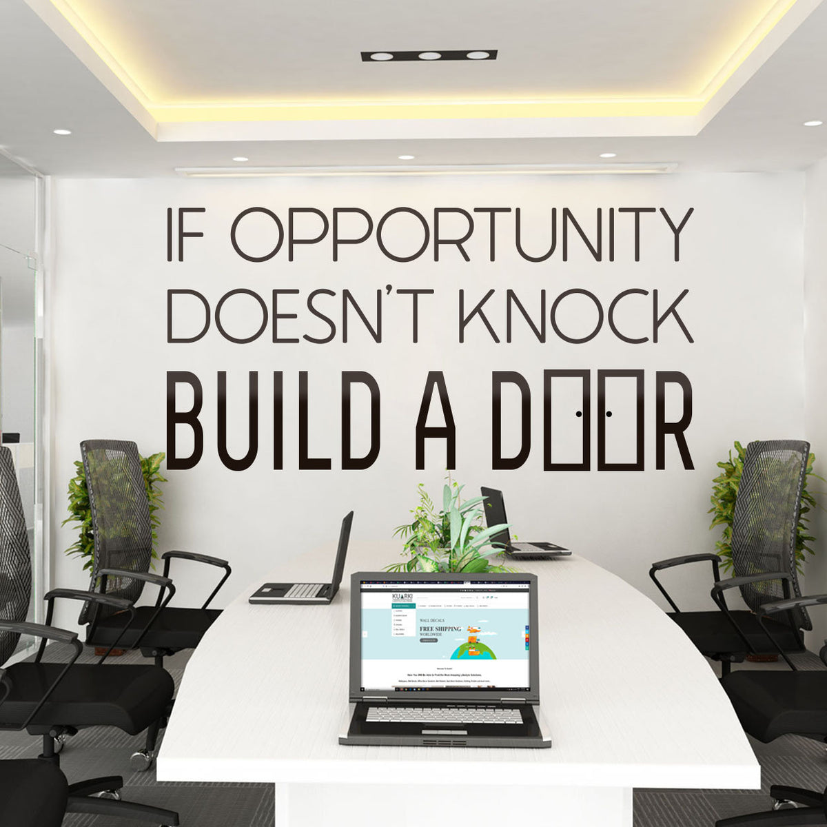 Office Wall Decal: Motivational Quote Art, Business Decor