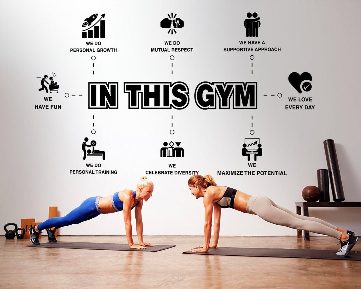 In This Gym Wall Decal: Motivational Fitness Decor