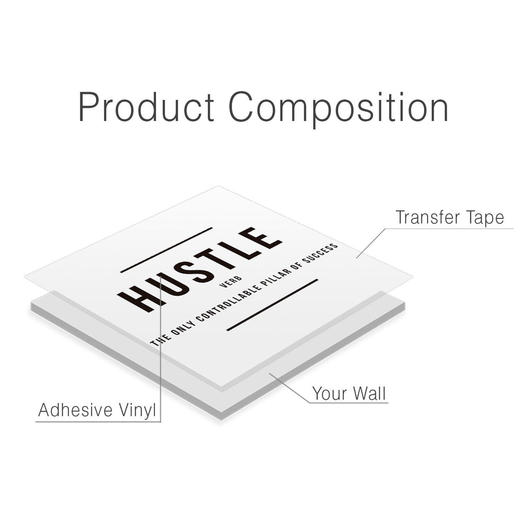 Hustle Definition Vinyl Wall Decal: Inspiring Office Decor