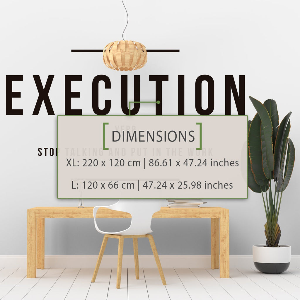 Execution, Execution Definition, Office Wall Art, Office Wall Decals, Office Wall Decal, Gym Wall Decal, Gym, Office Decor, Decals, Stickers