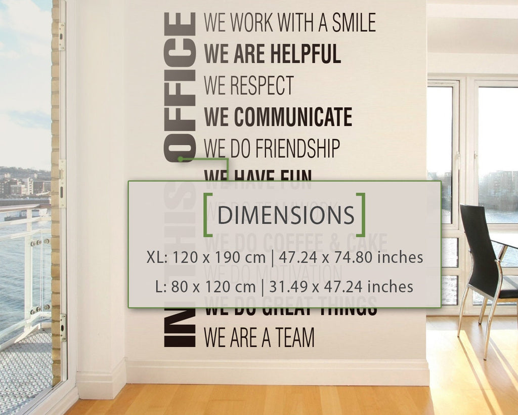 Office Wall Decal, Motivational Teamwork, Office Decor Sticker