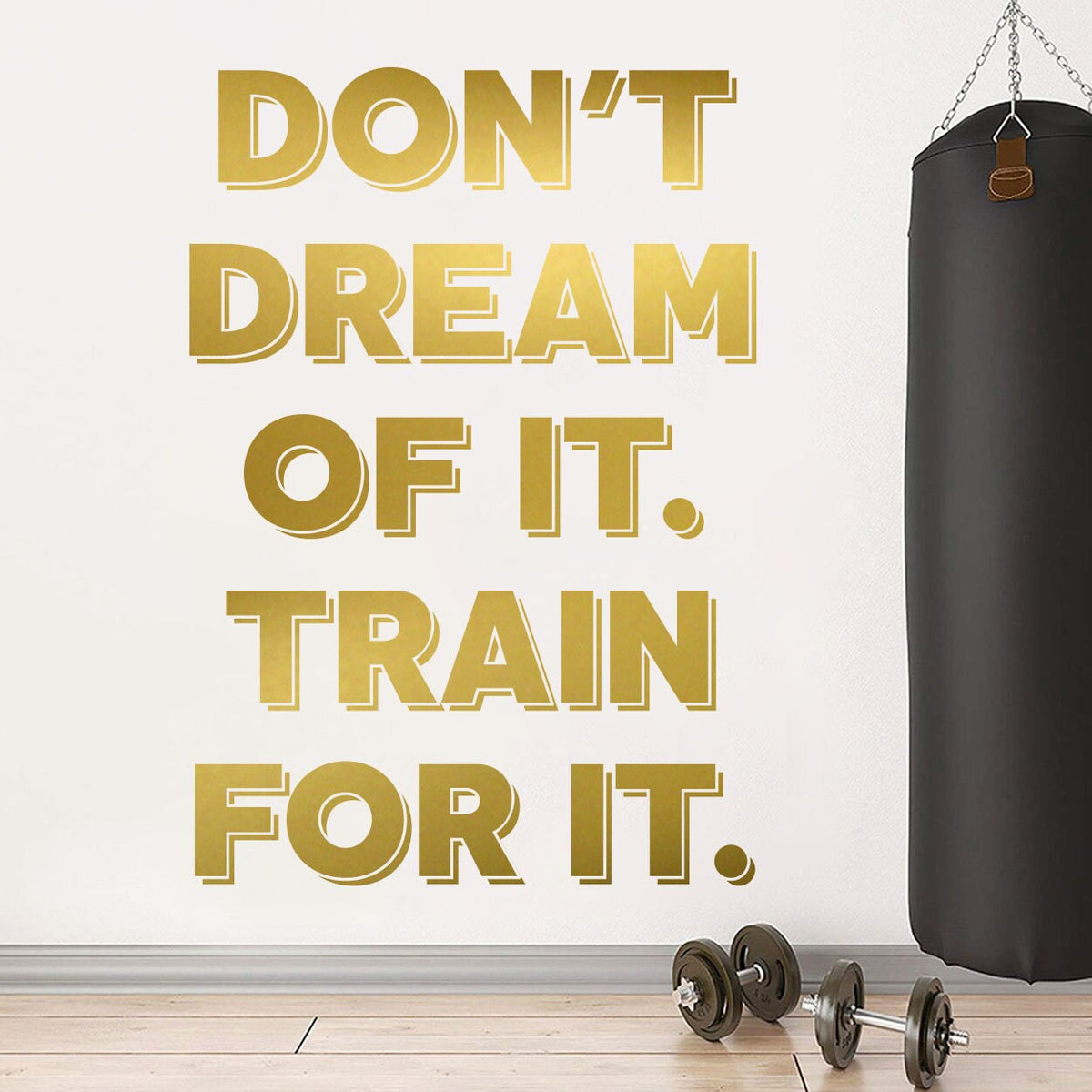 Gym Motivational Wall Decal: Exercise Fitness Decor