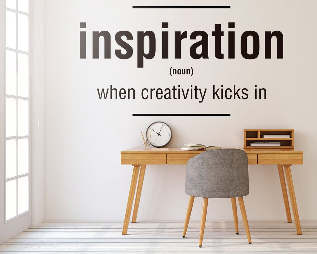 Inspiration Definition Wall Decal: Office, Gym Decor