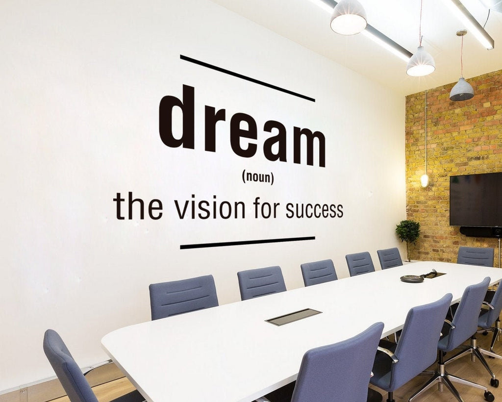 Dream Office Wall Decal: Inspiring Motivational Art
