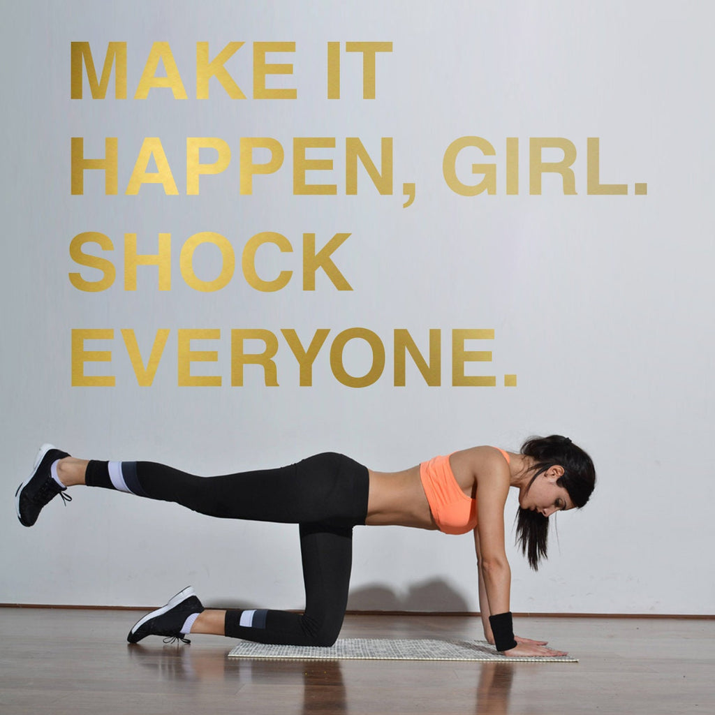 Shock Everyone Vinyl Wall Decal: Gym Decor, Empowered Women, Fitness Gift