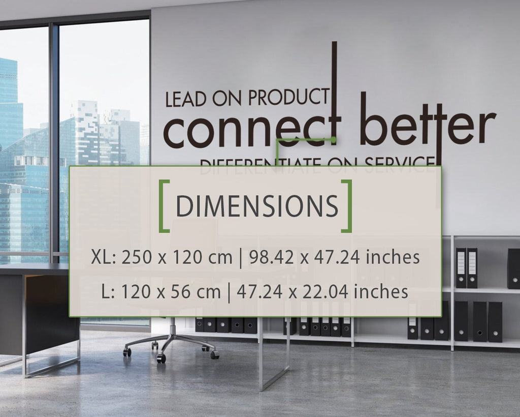 Connect Better Office Wall Decal: Modern Home Office Decor