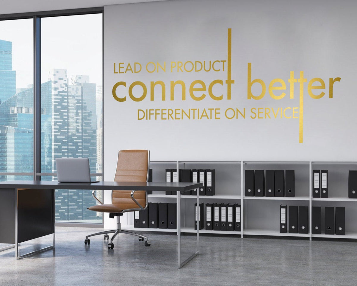 Connect Better Office Wall Decal: Modern Home Office Decor