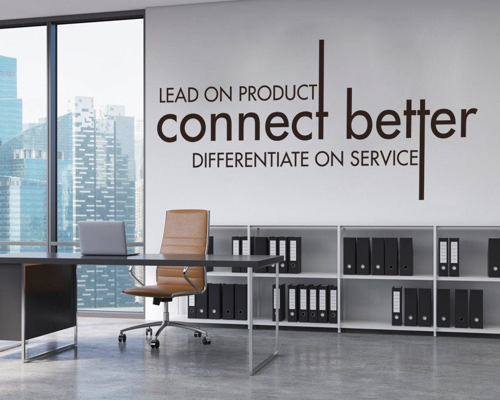 Connect Better Office Wall Decal: Modern Home Office Decor