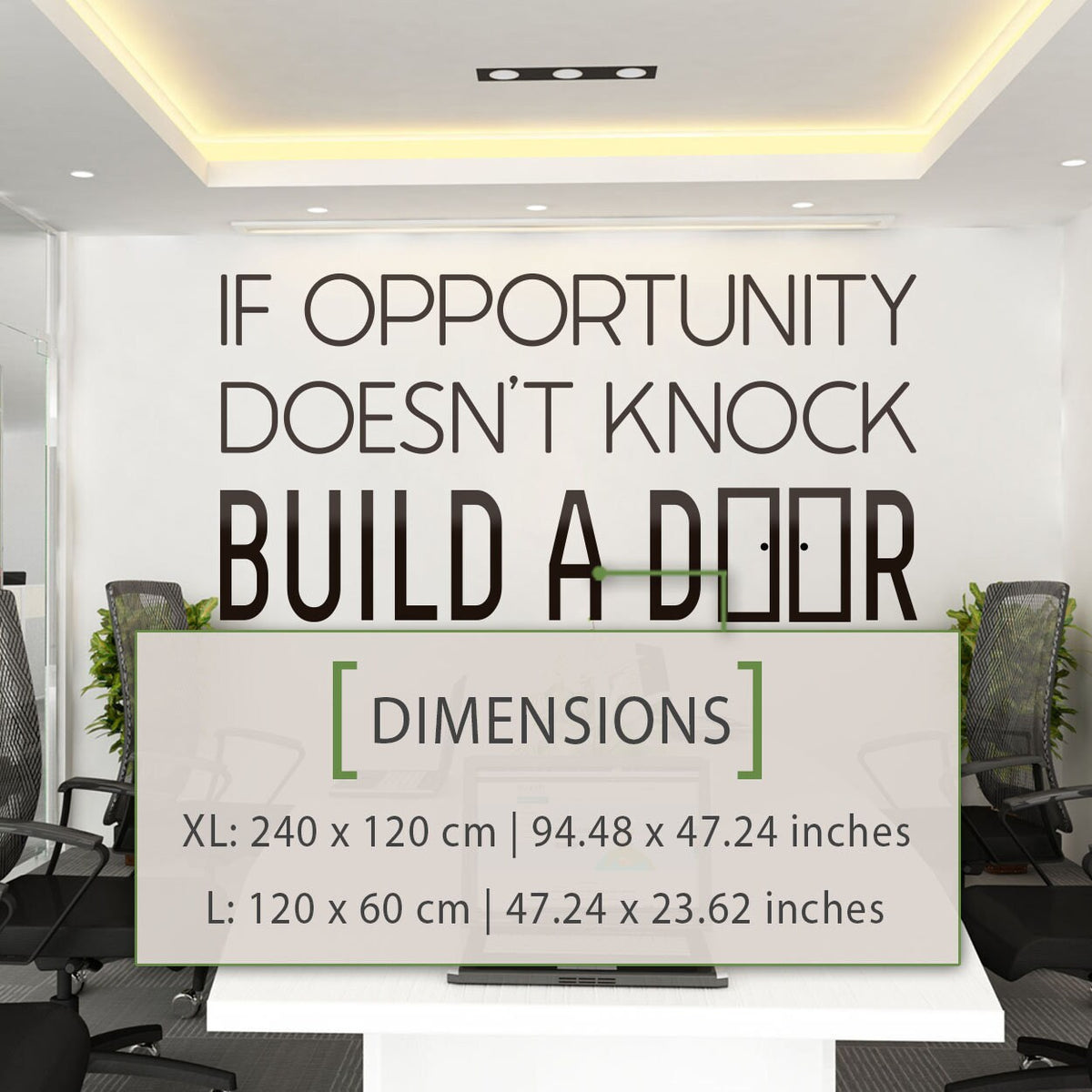 Office Wall Decal: Motivational Quote Art, Business Decor
