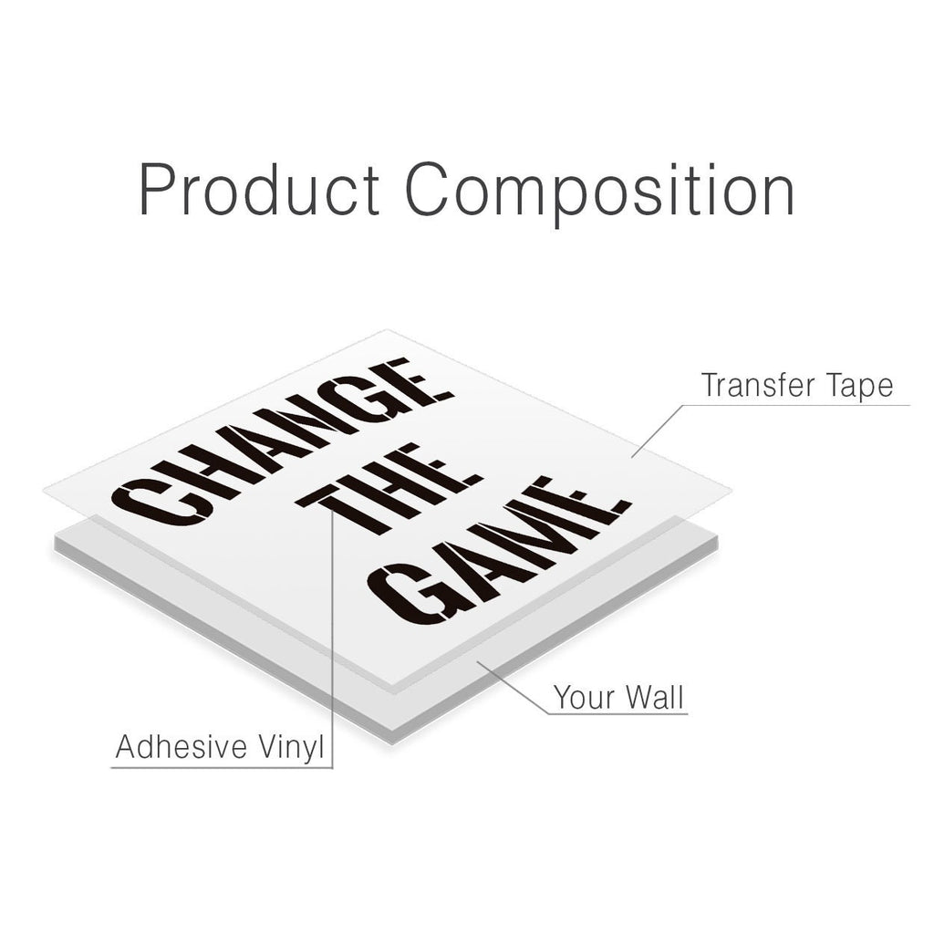Gym Wall Decal: Motivational Quote - Change the Game