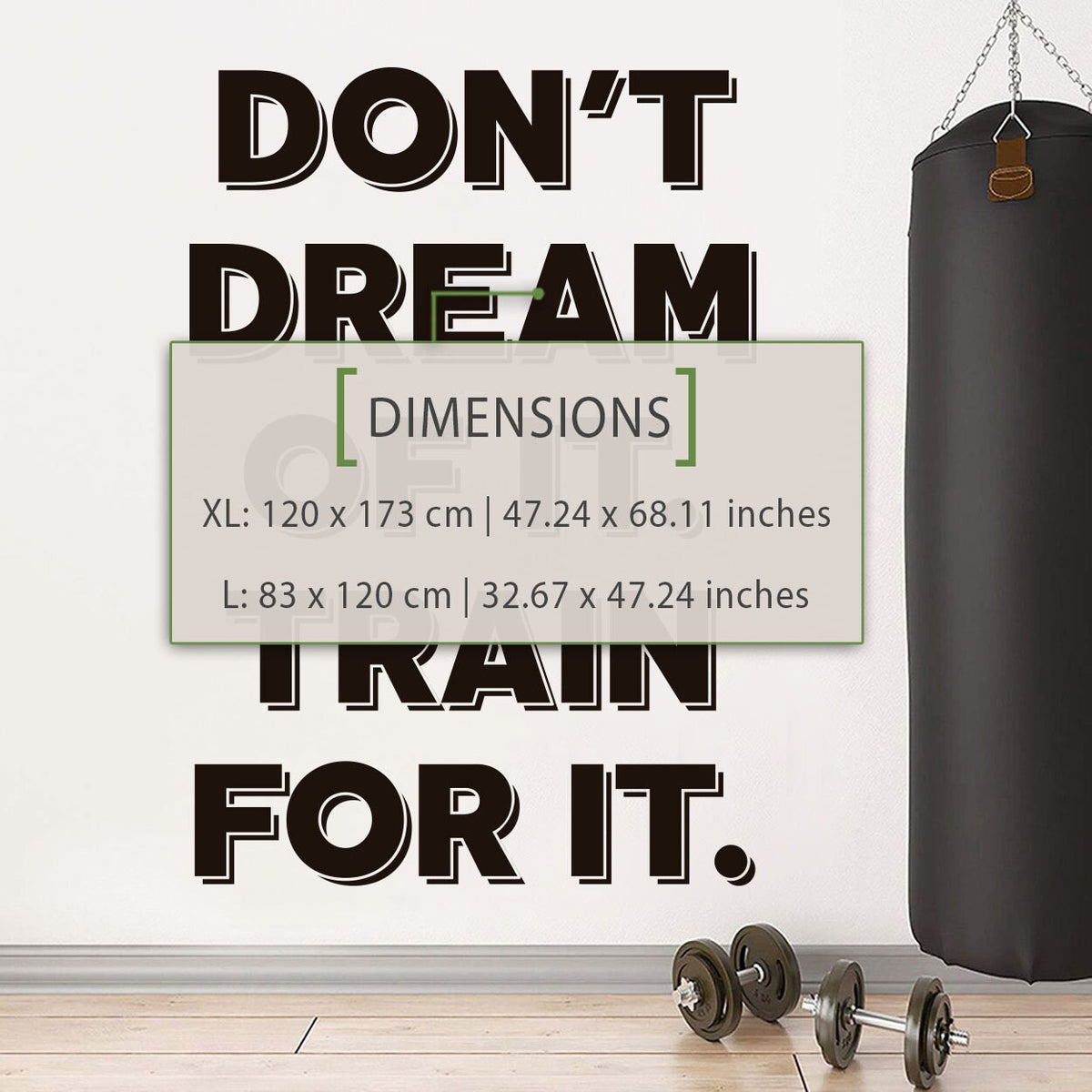 Gym Motivational Wall Decal: Exercise Fitness Decor