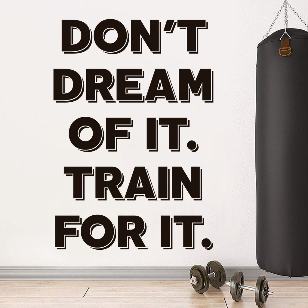 Gym Motivational Wall Decal: Exercise Fitness Decor