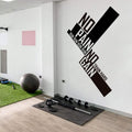 No Pain No Gain Gym Wall Decal: Fitness Motivation Sticker