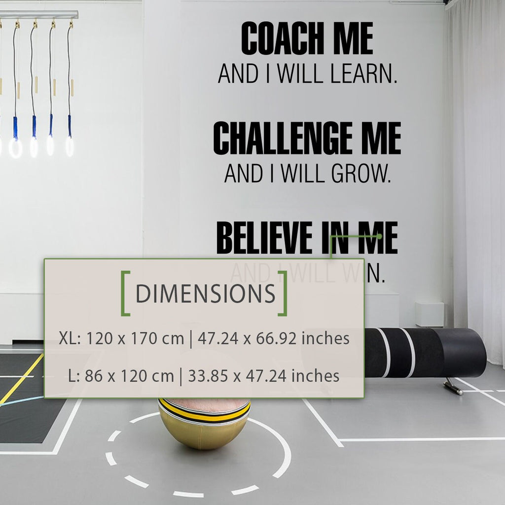 I Will Win Gym Wall Decal: Motivational Fitness Decor