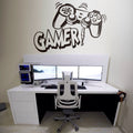 Gamer Wall Decal, Bold Graffiti Gamer Room Decor, Battlestation Vinyl Sticker