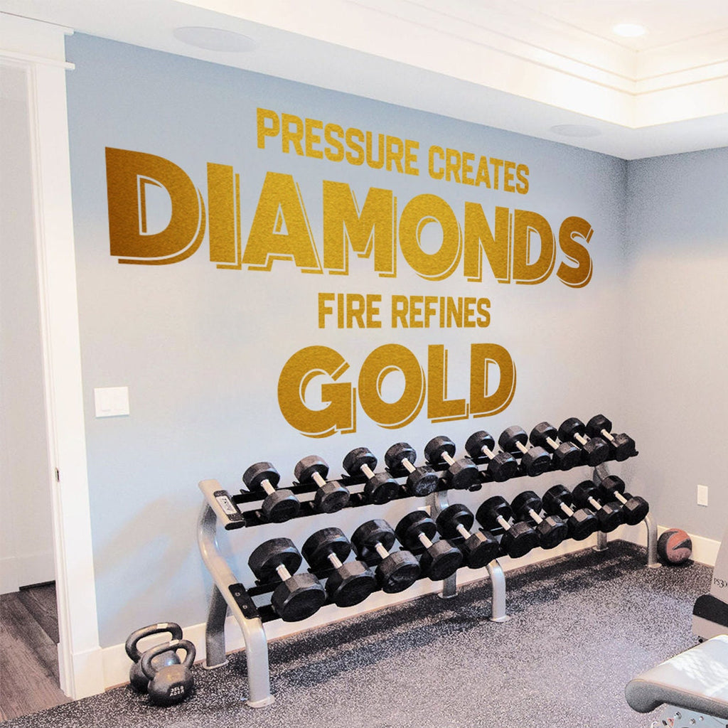 Motivational Quote Gym Wall Decal: Exercise Fitness Stickers