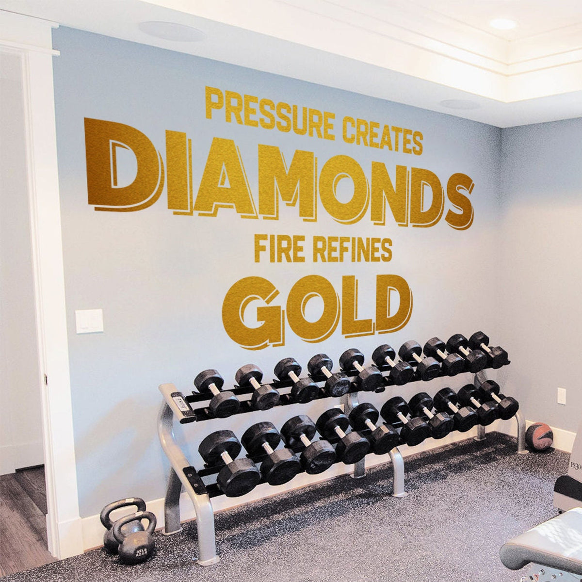 Motivational Quote Gym Wall Decal: Exercise Fitness Stickers