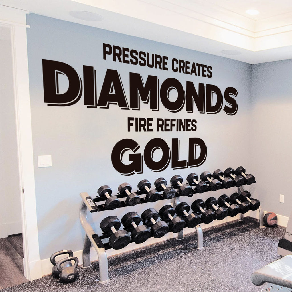 Motivational Quote Gym Wall Decal: Exercise Fitness Stickers