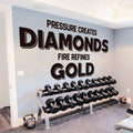 Motivational Quote Gym Wall Decal: Exercise Fitness Stickers