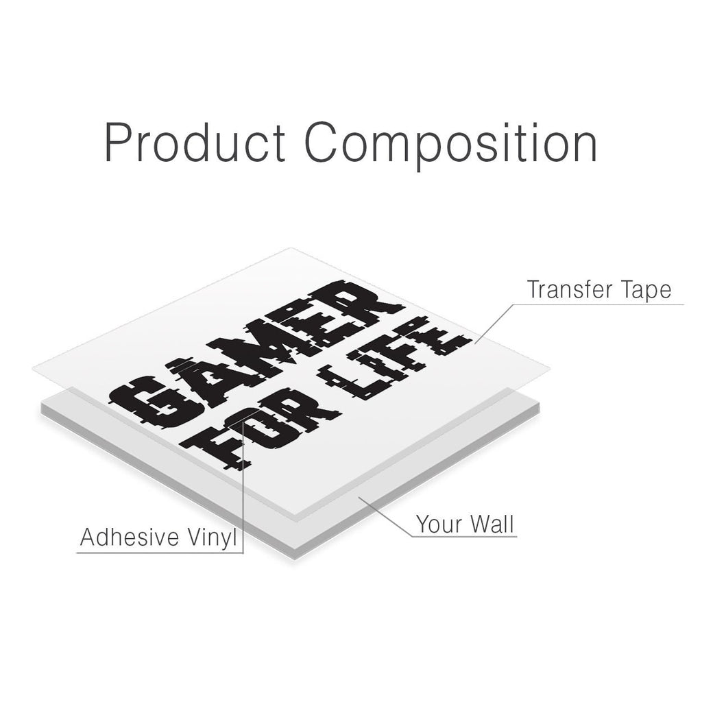 Gamer for Life Wall Decal: Gaming Room Decor