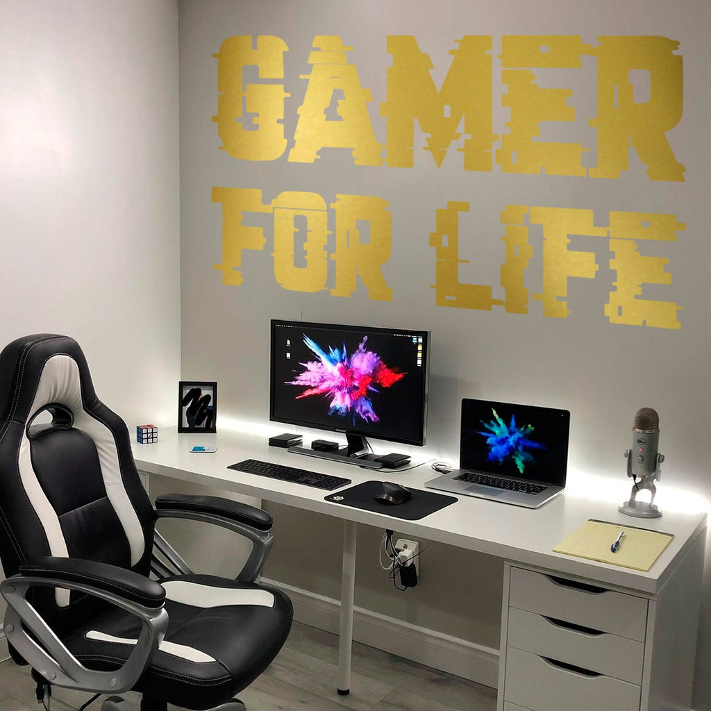 Gamer for Life Wall Decal: Gaming Room Decor