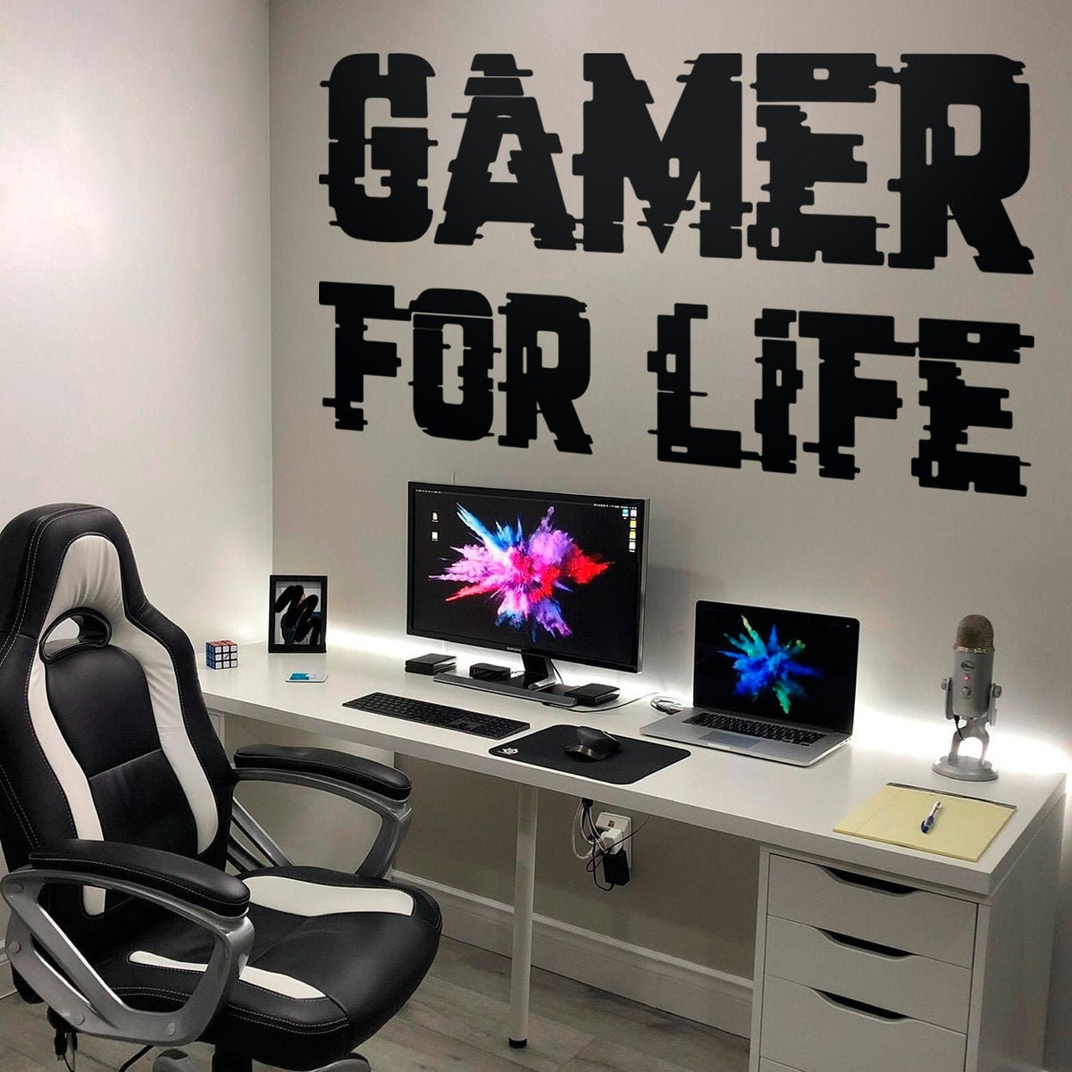 Gamer for Life Wall Decal: Gaming Room Decor