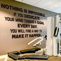 Gym Wall Decal: Motivational Fitness Quotes, Home Gym Decor