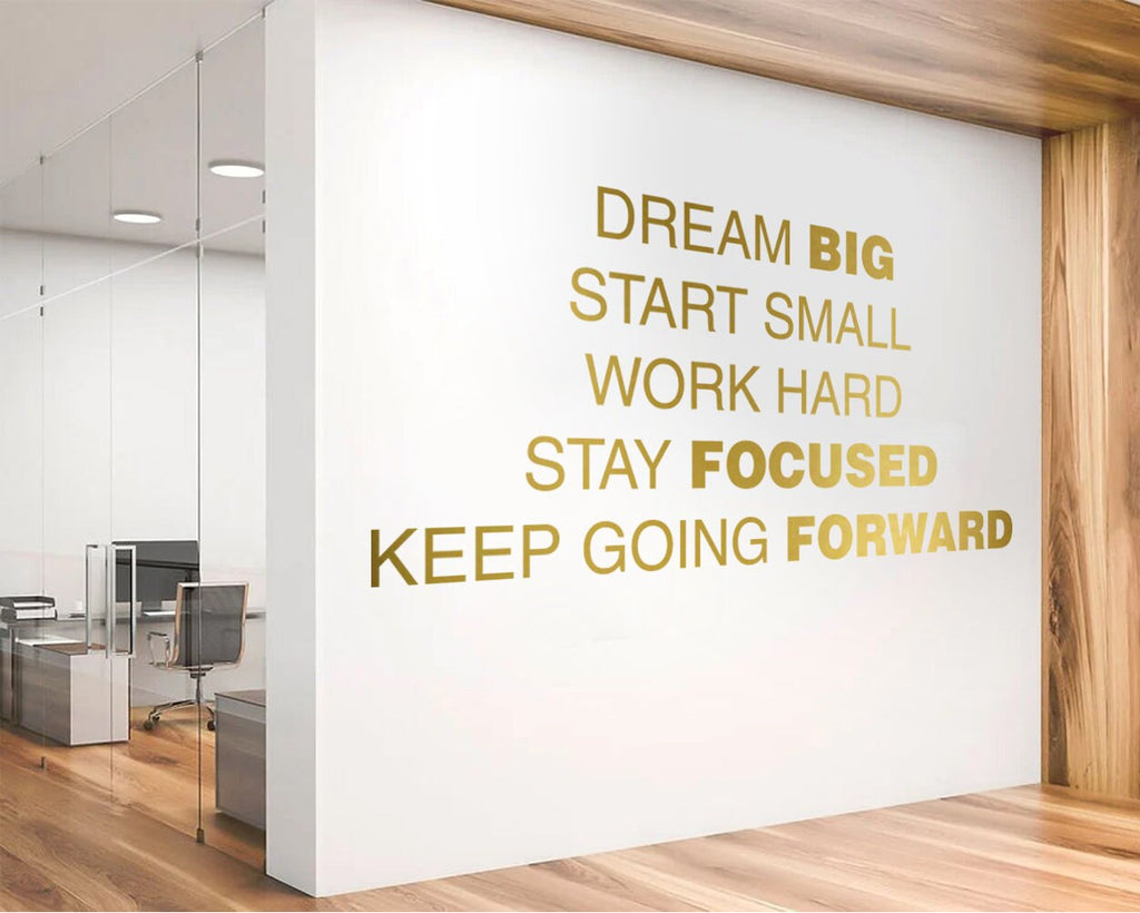 Dream Big Office Wall Decal: Inspiring Workplace Decor