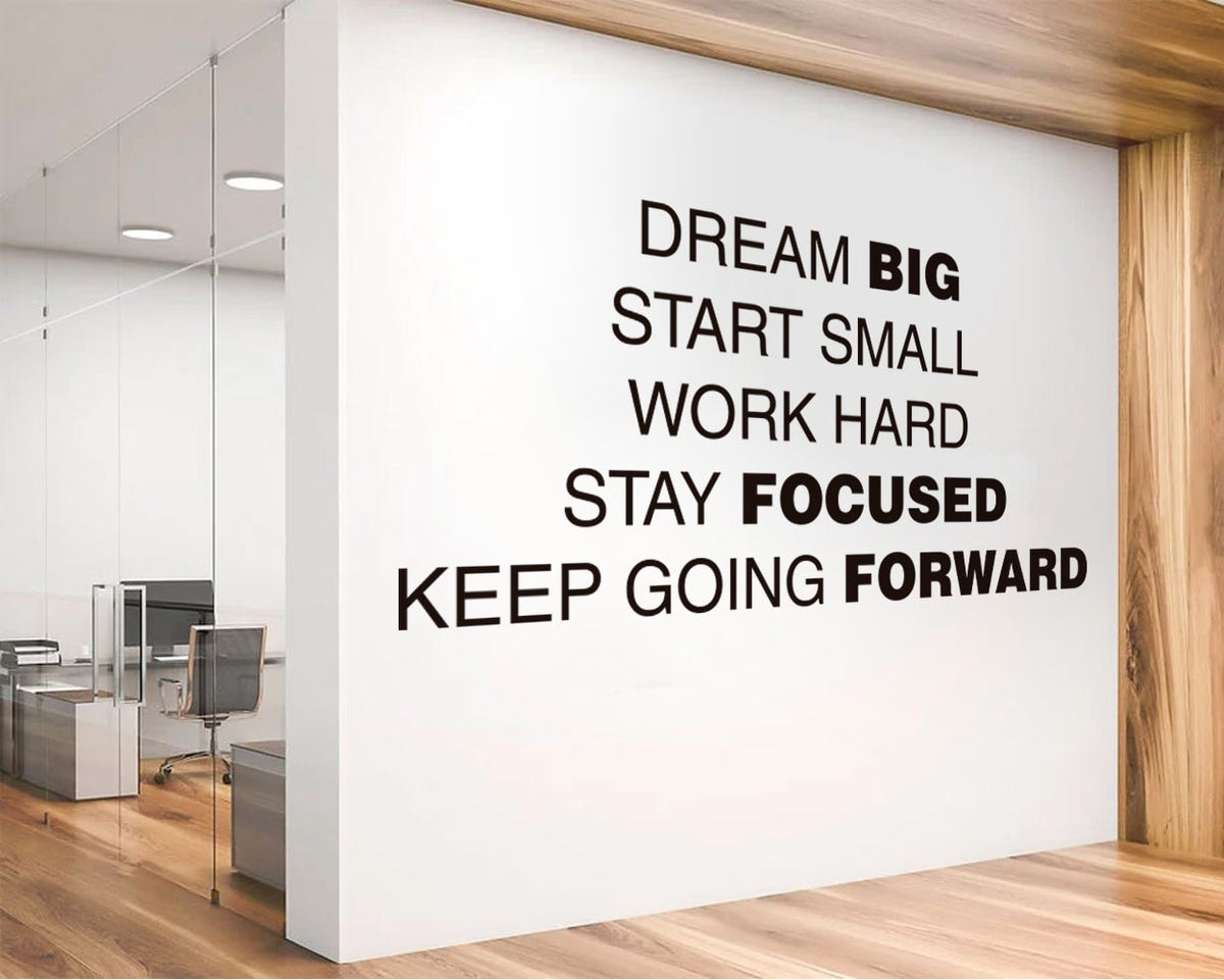 Dream Big Office Wall Decal: Inspiring Workplace Decor