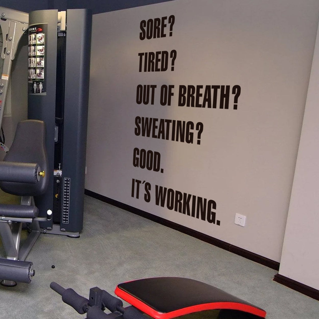 Gym Wall Decal: Fitness Motivation, Exercise Decor
