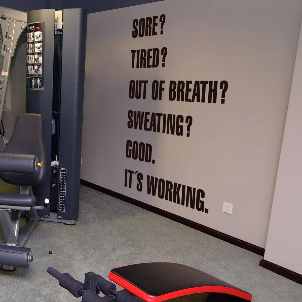 Gym Wall Decal: Fitness Motivation, Exercise Decor