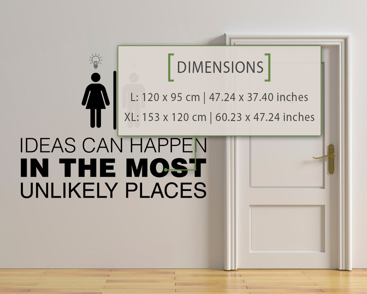 Toilet Door Vinyl Decal: Office Restroom Sign