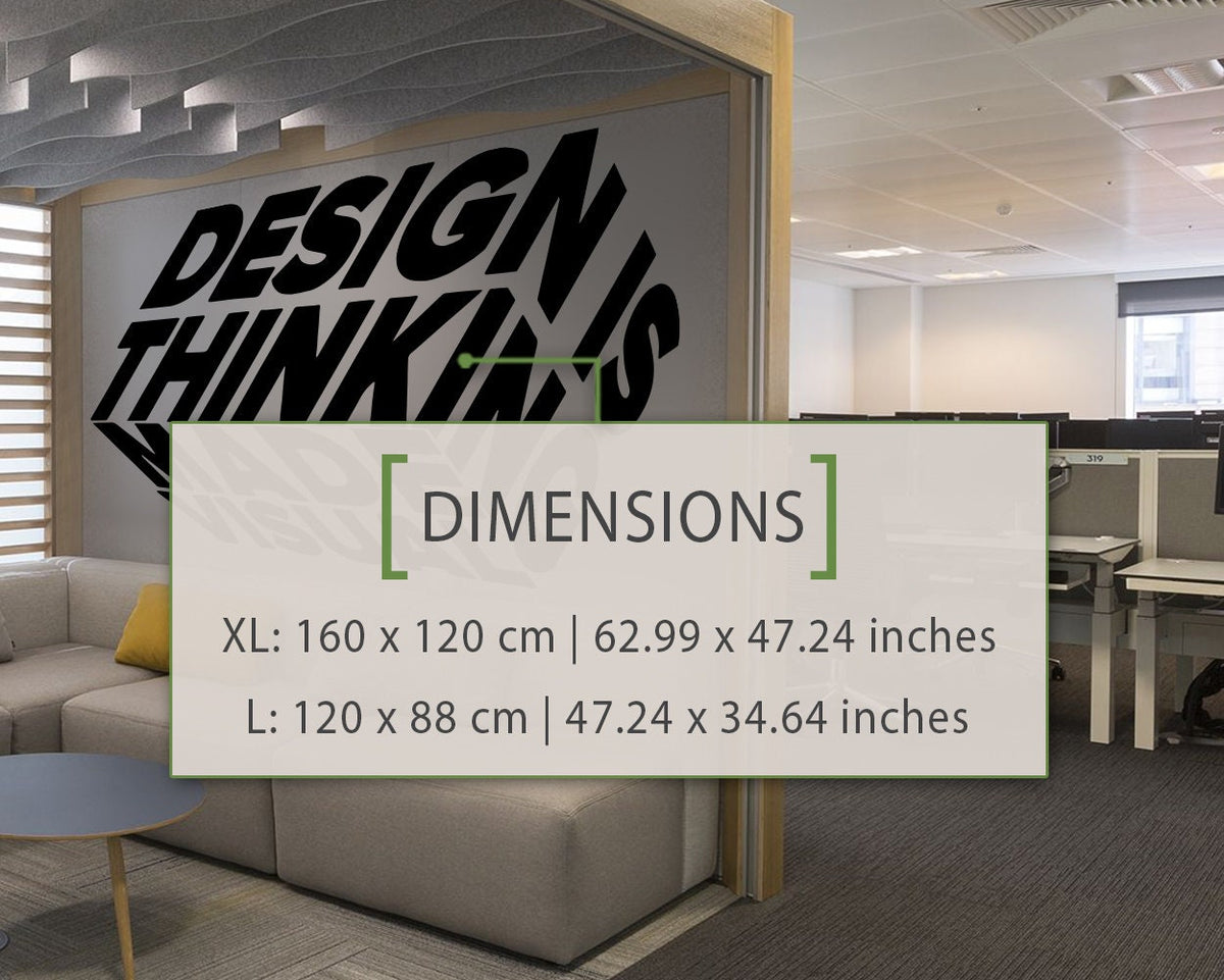 Design Thinking Office Wall Decal: Modern Office Decor