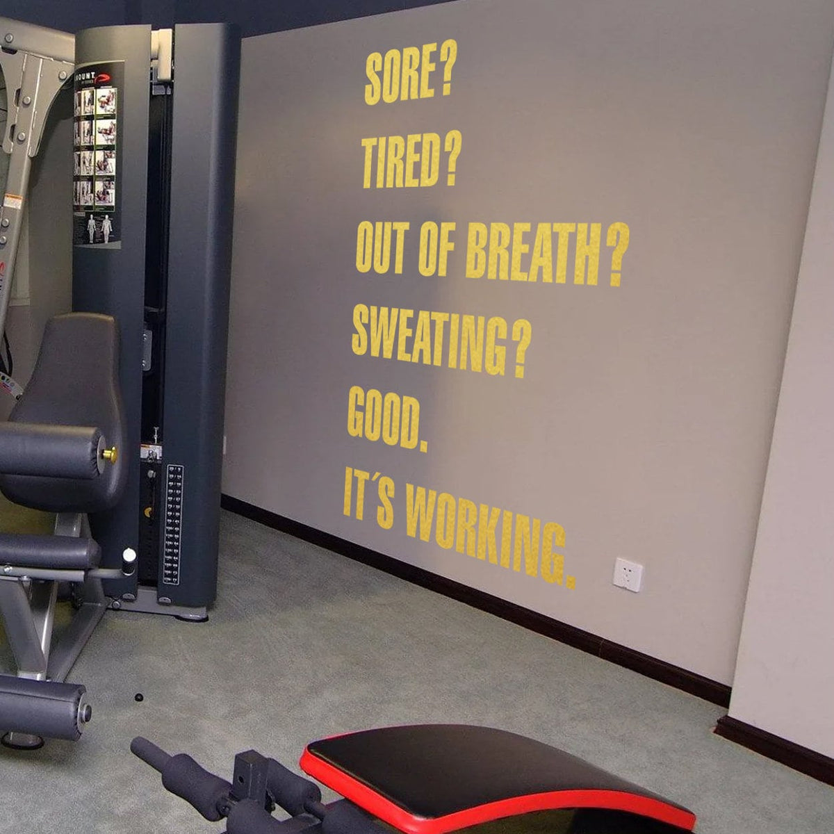 Gym Wall Decal: Fitness Motivation, Exercise Decor