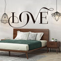 Love Wall Decal: Couple Headboard Bedroom Decor
