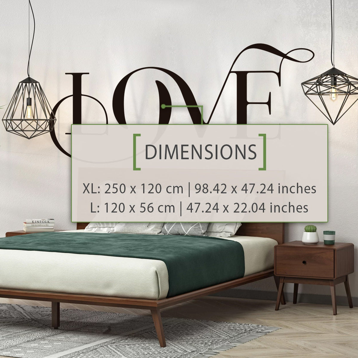 Love Wall Decal: Couple Headboard Bedroom Decor