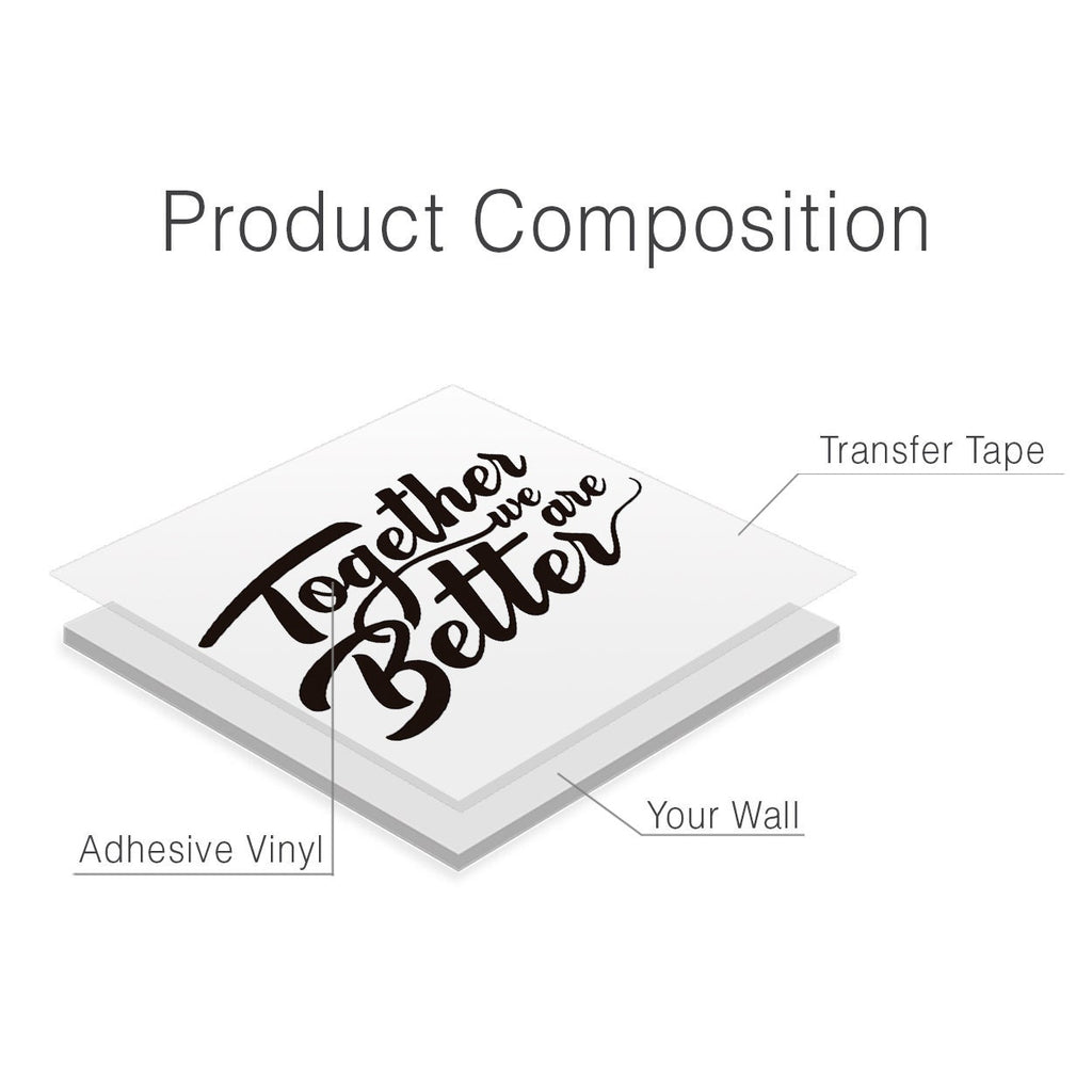 Together We Are Better Office Wall Decal, Teamwork Motivational Sticker