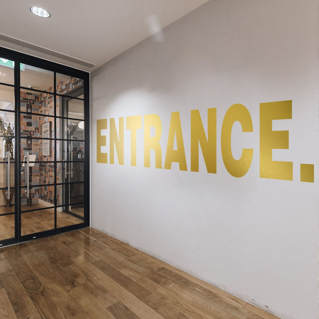 Entrance Wall Decal: Inspiring Office Decor