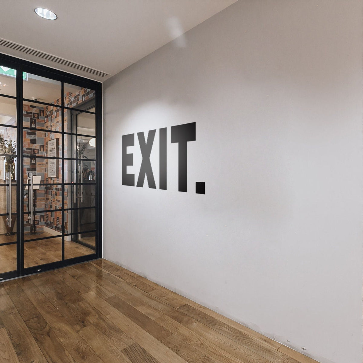 Exit Sign Vinyl Wall Decal: Office Decor, Motivational Wall Art