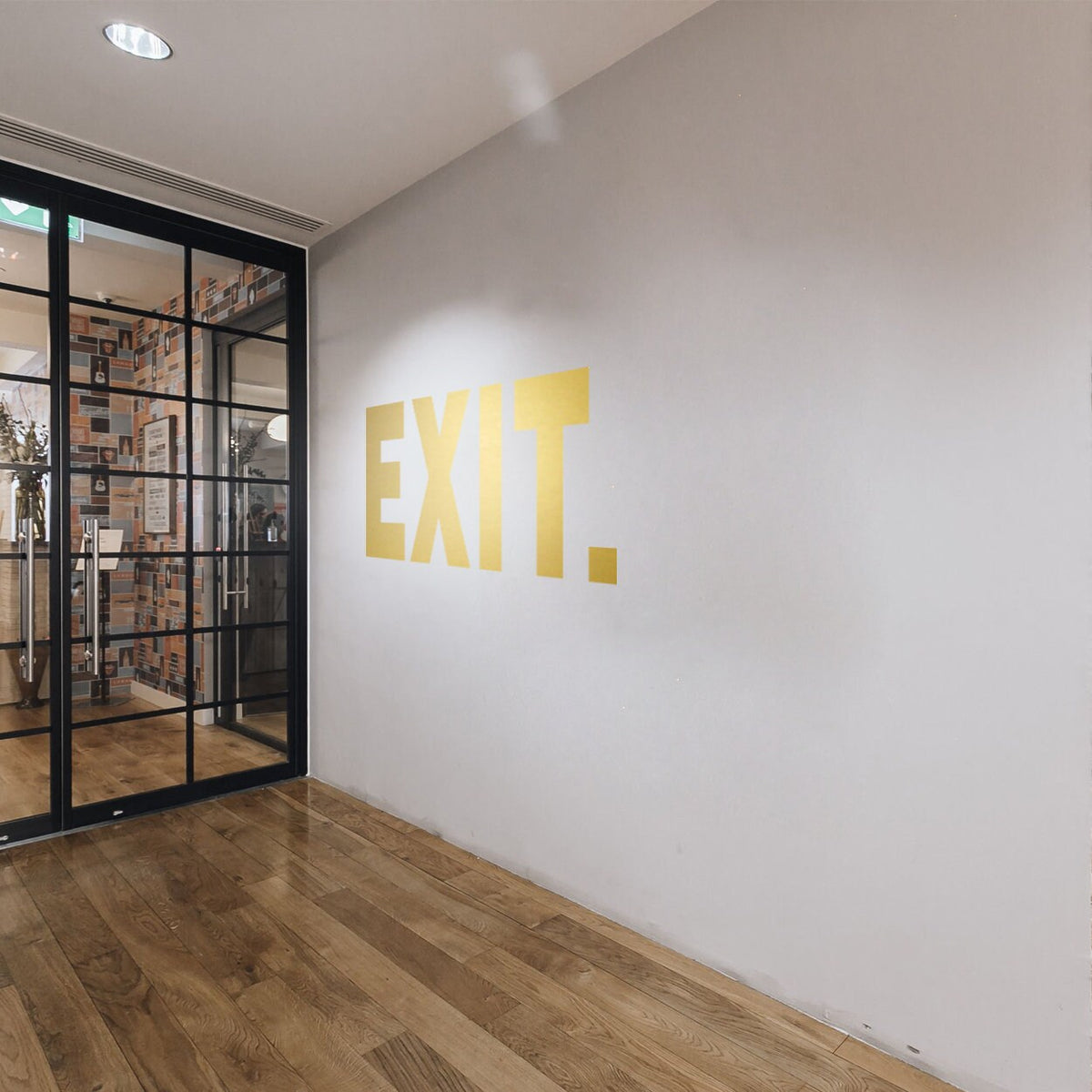 Exit Sign Vinyl Wall Decal: Office Decor, Motivational Wall Art