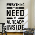 Gym Wall Decal: Motivational Fitness Quote Sticker