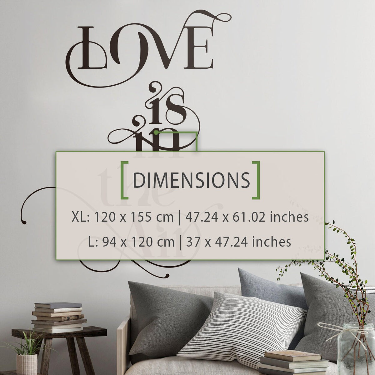 Love Is In The Air Wall Decal: Home Decor Art