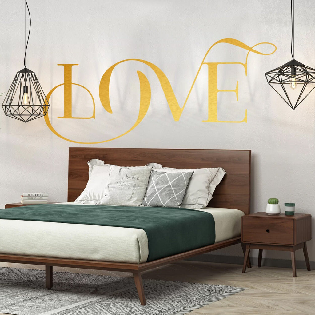 Love Wall Decal: Couple Headboard Bedroom Decor