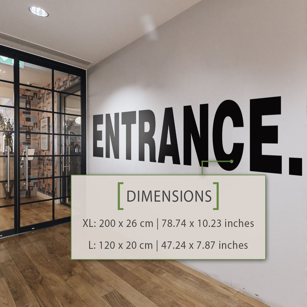 Entrance Wall Decal: Inspiring Office Decor