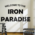 Iron Paradise Gym Wall Decal: Bodybuilding Fitness Decor
