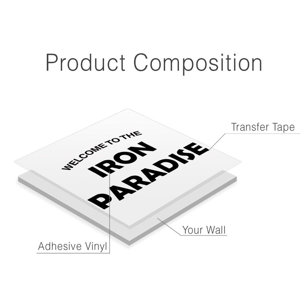 Iron Paradise Gym Wall Decal: Bodybuilding Fitness Decor