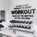 Workout Gym Wall Decal: Motivational Fitness Stickers