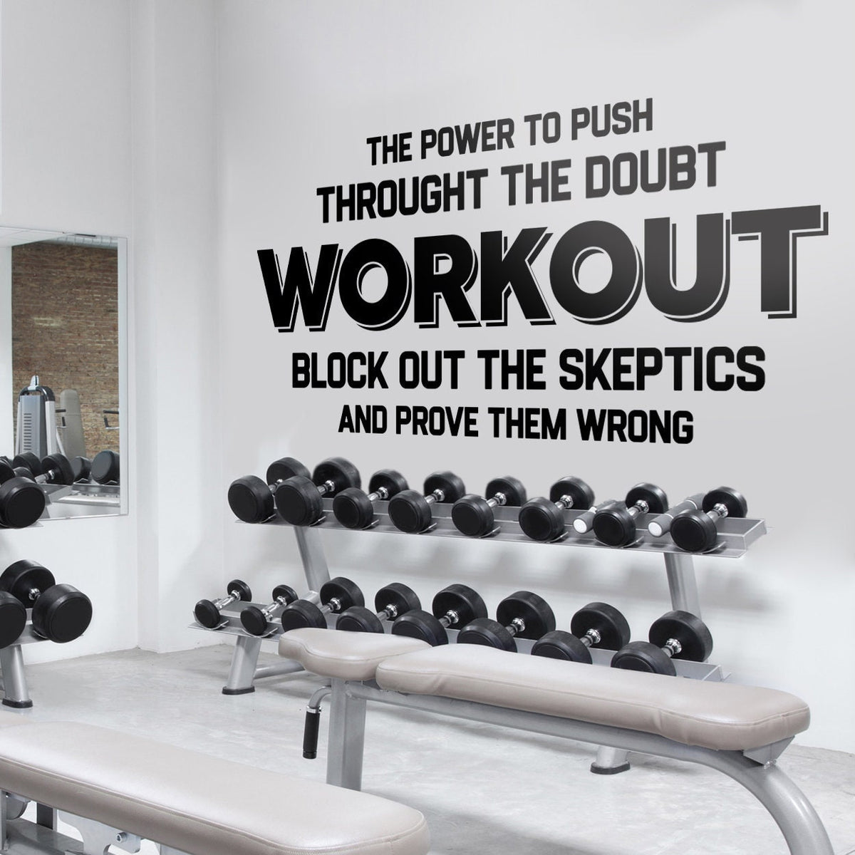 Workout Gym Wall Decal: Motivational Fitness Stickers