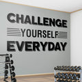 Challenge Yourself Gym Wall Decal: Motivational Exercise Sticker